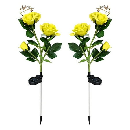 OUSITAID Solar Decorative Stake Rose Flower Lights for Yard Outdoor Porch Garden Memorial Cemetery Backyard Decor Flower Bed Decoration (2 Pack Yellow)
OUSITAID Solar Decorative Stake Rose Flower Lights for Yard Outdoor Porch Garden Memorial Cemetery Backyard Decor Flower Bed Decoration (2 Pack Yellow)