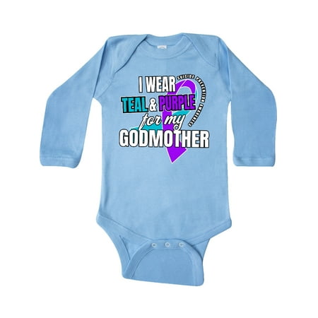 Inktastic Suicide Prevention I Wear Teal and Purple for My Godmother Gift Baby Boy or Baby Girl Long Sleeve Bodysuit
Inktastic Suicide Prevention I Wear Teal and Purple for My Godmother Gift Baby Boy or Baby Girl Long Sleeve Bodysuit
