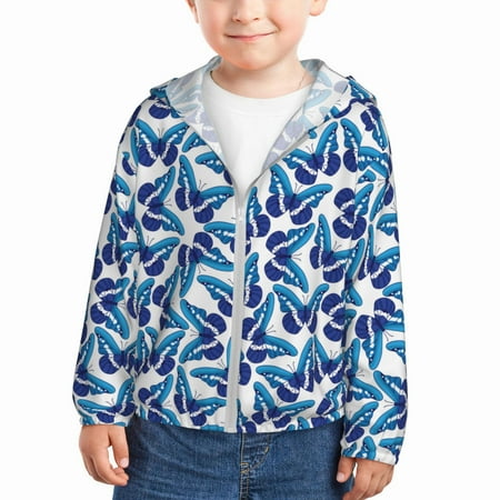 Ocsxa Blue Butterflies Print Kids Active Zipper Sun Protection Jacket Boys Girls Hooded Cooling Shirt-5 Years
Ocsxa Blue Butterflies Print Kids Active Zipper Sun Protection Jacket Boys Girls Hooded Cooling Shirt-5 Years