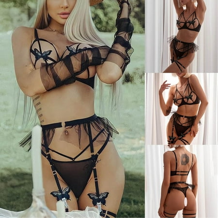 Womens Underwear Set Lace Bra And Underpants Set Sexy Bra Funny Underwear Butterfly Embroidery Mesh Garter Lace Underwear
Womens Underwear Set Lace Bra And Underpants Set Sexy Bra Funny Underwear Butterfly Embroidery Mesh Garter Lace Underwear