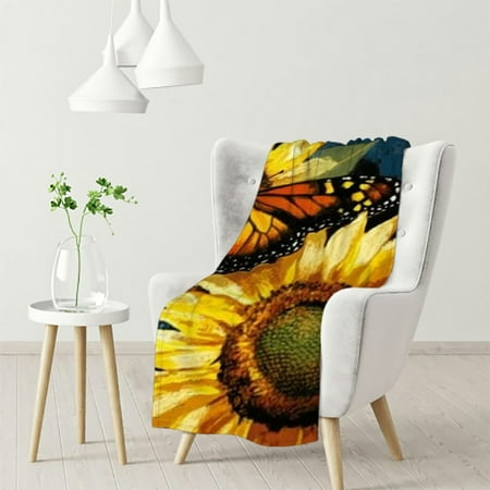 WHKANG Sunflower Throw Blanket Gifts for Women Girls Butterfly Flowers Theme Decor for Couch Bed Sofa Travelling Camping 40x50in
WHKANG Sunflower Throw Blanket Gifts for Women Girls Butterfly Flowers Theme Decor for Couch Bed Sofa Travelling Camping 40x50in
