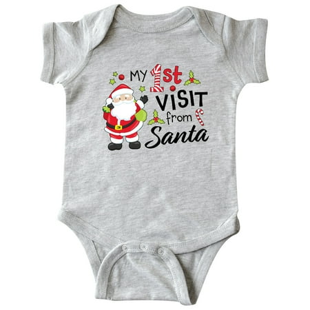 Inktastic My First Visit from Santa Gift Baby Boy or Baby Girl Bodysuit