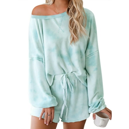 Eytino Womens Tie Dye Printed Shorts Pajama Set Plus Size Long Sleeve Tops and Shorts Nightwear Loungewear 2 Piece Sleepwear
Eytino Womens Tie Dye Printed Shorts Pajama Set Plus Size Long Sleeve Tops and Shorts Nightwear Loungewear 2 Piece Sleepwear