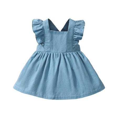 Toddler Baby Girls Clothes Baby Girls Dress Ruffle Sleeve Square Neckline Dress Solid Color Dress 18-24 Months Toddler Girls Summer Dress Blue
Toddler Baby Girls Clothes Baby Girls Dress Ruffle Sleeve Square Neckline Dress Solid Color Dress 18-24 Months Toddler Girls Summer Dress Blue