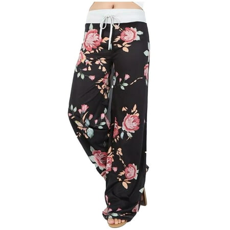 YWDJ Pants for Women Women Comfy Casual Pajama Floral Print Drawstring Lounge Wide Leg Pants Black S
YWDJ Pants for Women Women Comfy Casual Pajama Floral Print Drawstring Lounge Wide Leg Pants Black S