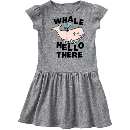 Inktastic Cute Whale Hello There Gift Toddler Girl Dress