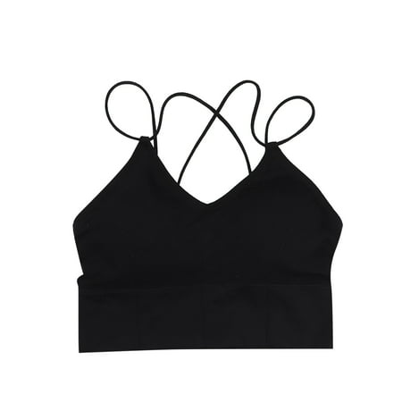 Qcmgmg V Neck Solid Sports Bra for Women Cami Criss Cross T-Shirt Bra Female
Qcmgmg V Neck Solid Sports Bra for Women Cami Criss Cross T-Shirt Bra Female
