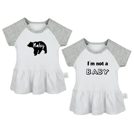Pack of 2 Baby Bear & I m Not A Baby Funny Dresses For Baby Newborn Babies Skirts Infant Princess Dress Toddler Frocks (Gray Raglan Dresses 6-12 Months)
Pack of 2 Baby Bear & I m Not A Baby Funny Dresses For Baby Newborn Babies Skirts Infant Princess Dress Toddler Frocks (Gray Raglan Dresses 6-12 Months)