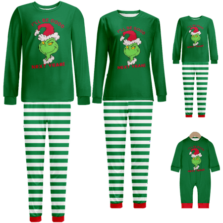 Matching Family Christmas Pajamas Sets The Grinch Green White Stripe Printed Sizes Baby-Kids-Adult-Pet 2-Piece Top and Pants Bodysuits Xmas PJS Sleepwear
Matching Family Christmas Pajamas Sets The Grinch Green White Stripe Printed Sizes Baby-Kids-Adult-Pet 2-Piece Top and Pants Bodysuits Xmas PJS Sleepwear