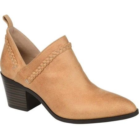 Women s Journee Collection Sophie Ankle Bootie Tan Faux Suede 11 M