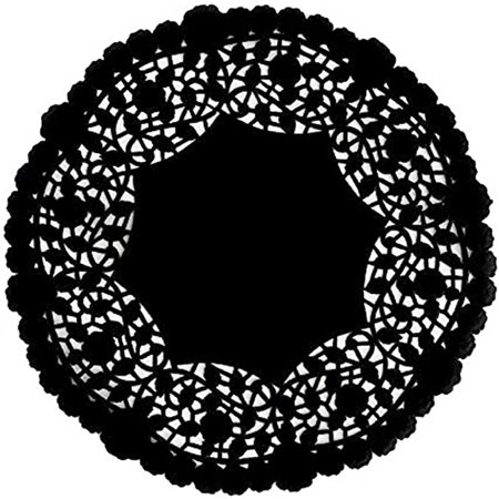 Black Paper Lace Doilies - Pack of 30 - Disposable 10 inches Table Placemats by ; Made in Canada
Black Paper Lace Doilies - Pack of 30 - Disposable 10 inches Table Placemats by ; Made in Canada