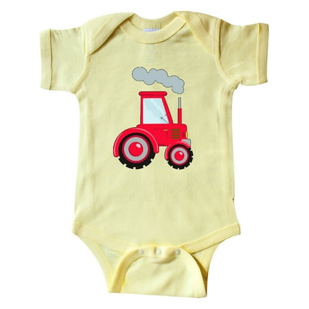 Inktastic Fun Red Tractor Gift Baby Boy or Baby Girl Bodysuit