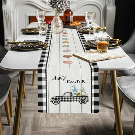 Haykey Table Runners Easter Bunny Eggs Creative Polyester Cotton Printed Table Flag Table Decoration Christmas Runner
Haykey Table Runners Easter Bunny Eggs Creative Polyester Cotton Printed Table Flag Table Decoration Christmas Runner
