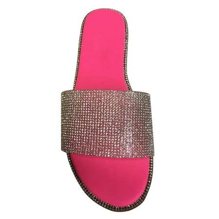 Women Glitter Diamond Flat Sandals Summer Shoes Beach Slippers Flip-flops Non-slip New
Women Glitter Diamond Flat Sandals Summer Shoes Beach Slippers Flip-flops Non-slip New
