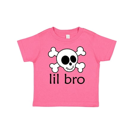 Inktastic Little Bro Skull Gift Baby Boy T-Shirt