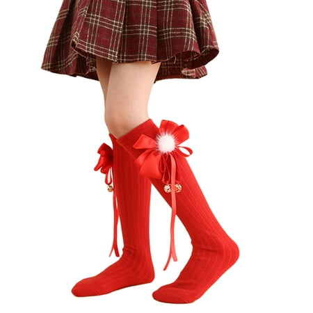 HESITONE Kids Girls New Year Red Knee High Socks with Cute Ribbon Bowknot Bell Stockings
HESITONE Kids Girls New Year Red Knee High Socks with Cute Ribbon Bowknot Bell Stockings