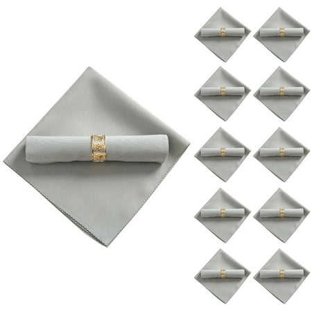 10Pcs 48X48cm Polyester Cloth Napkins for Restaurant Wedding Banquet Dinner Party Silver Gray
10Pcs 48X48cm Polyester Cloth Napkins for Restaurant Wedding Banquet Dinner Party Silver Gray