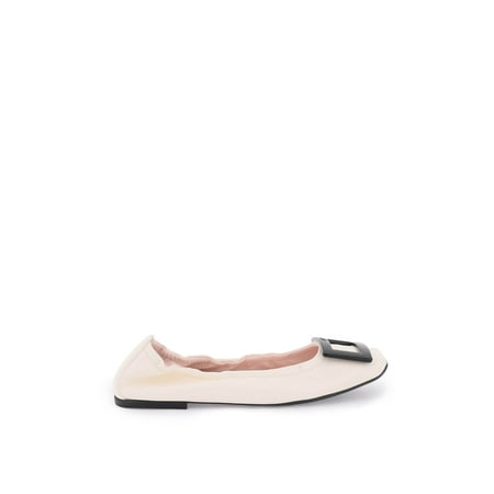 Roger Vivier Viv Pockette Nappa Leather Ballet Flats With Buckle Women