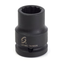 SOC 16MM 3/4D IMP 12PT TW BLK
