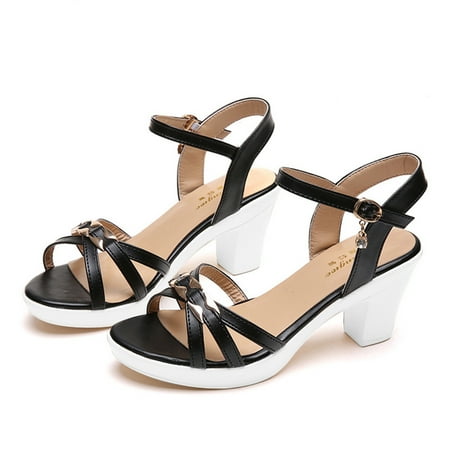 LIANGP Women s Sandals Fashion Platform Casual Peep Toe Thick Heel Work Shoes High Heel Sandals Women s Shoes Black Size 6
LIANGP Women s Sandals Fashion Platform Casual Peep Toe Thick Heel Work Shoes High Heel Sandals Women s Shoes Black Size 6