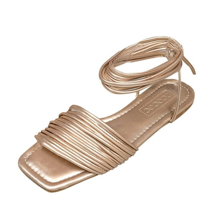 B91xZ Sandals Women Fashion Spring And Summer Women Sandals Flat Bottom Open Toe Roman Strappy Style Solid Color Beach Womens Sandals Size 7.5
B91xZ Sandals Women Fashion Spring And Summer Women Sandals Flat Bottom Open Toe Roman Strappy Style Solid Color Beach Womens Sandals Size 7.5
