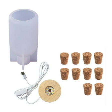 Light Bulb Mold Silicone Resin Mold with Corks Night Light Holder for Decorating Bedroom Living Room
Light Bulb Mold Silicone Resin Mold with Corks Night Light Holder for Decorating Bedroom Living Room