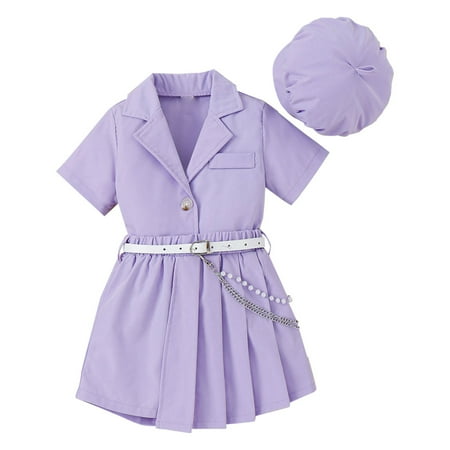 Mercatoo Baby Girls Summer Set Short Sleeve Lapel Shirt Tops and Pleated Skirt College Cap Clothes Outfit Toddler Girls Suit
Mercatoo Baby Girls Summer Set Short Sleeve Lapel Shirt Tops and Pleated Skirt College Cap Clothes Outfit Toddler Girls Suit