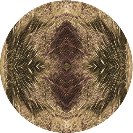 Ahgly Company Indoor Square Patterned Bronze Brown Area Rugs 3 Square