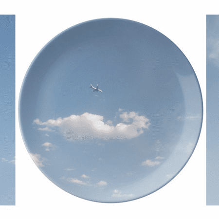 Cloud Air Plane Plate Decorative Porcelain Salver Tableware Dinner Dish