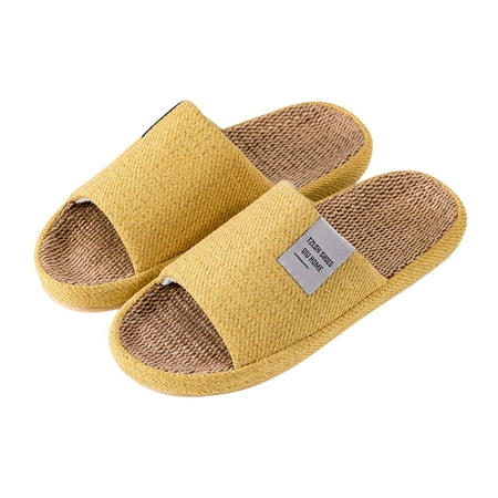 Cathalem Indoor Outdoor Slippers Women Leopard Women House Shoes Home Slippers Flip Flops Flax Slippers Womens Winter Slippers D 7.5