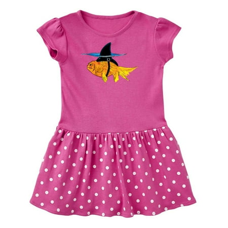 Inktastic Funny Goldfish with Shark Fin Gift Toddler Girl Dress