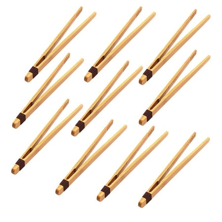 10Pcs Bamboo Wood Wooden Food Toast Salad Tongs Toaster Bacon Sugar Ice Tea Tong
10Pcs Bamboo Wood Wooden Food Toast Salad Tongs Toaster Bacon Sugar Ice Tea Tong