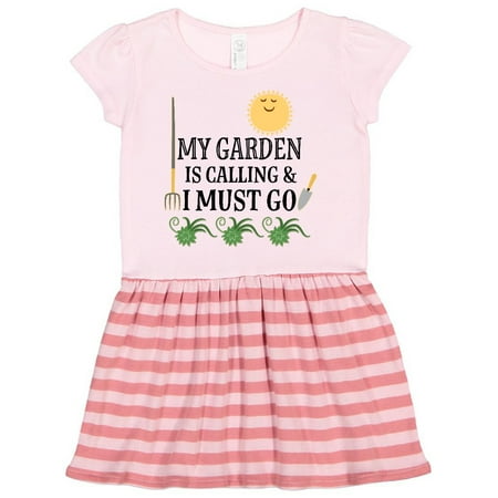 Inktastic Gardening Funny Garden Is Calling Gift Toddler Girl Dress