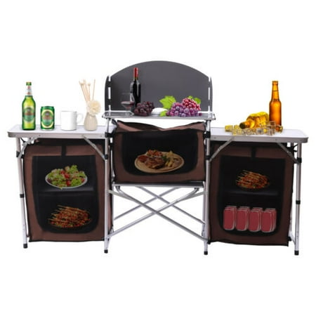 Portable Camping Kitchen Table Picnic Cabinet Table Folding Cooking Storage Rack
Portable Camping Kitchen Table Picnic Cabinet Table Folding Cooking Storage Rack