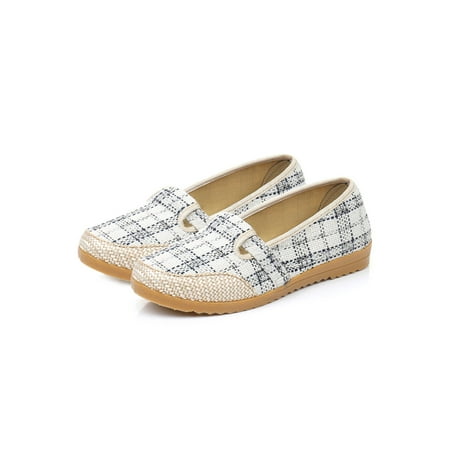 Woobling Womens Loafers Slip-On Flats Comfort Canvas Shoes Walking Casual Shoe T-Strap Non Slip Lightweight White 5.5
Woobling Womens Loafers Slip-On Flats Comfort Canvas Shoes Walking Casual Shoe T-Strap Non Slip Lightweight White 5.5