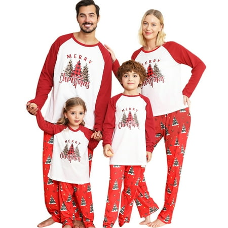 FOCUSNORM Merry Christmas Family Pajamas Set Christmas Tree Print Long Sleeve Xmas 2Pcs Pjs Sleepwear
FOCUSNORM Merry Christmas Family Pajamas Set Christmas Tree Print Long Sleeve Xmas 2Pcs Pjs Sleepwear