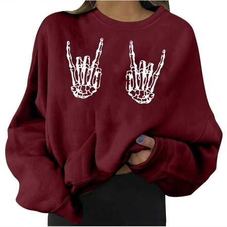 Women s Skeleton Print Long Sleeve Sweatshirt Halloween Autumn Blouse Vintage Pumpkin Graphic Halloween Top Loose Plus Size Oversize Pullover Creawneck Lightweight Soft Basic Tops
Women s Skeleton Print Long Sleeve Sweatshirt Halloween Autumn Blouse Vintage Pumpkin Graphic Halloween Top Loose Plus Size Oversize Pullover Creawneck Lightweight Soft Basic Tops