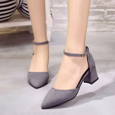 Homadles Womens Summer Sandals- Middle Heel Buckle Pointed-toe on Clearance in Store Sandals Shoes Gray Size 6
Homadles Womens Summer Sandals- Middle Heel Buckle Pointed-toe on Clearance in Store Sandals Shoes Gray Size 6