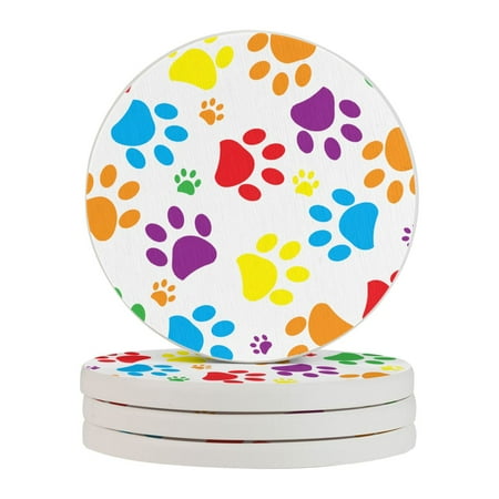 Circular Drink Coasters Set Golden Glitter Dog Paw Print Beautiful Home Decor Diatomite Heat-Resistant Diatomite Protect Table Countertop
Circular Drink Coasters Set Golden Glitter Dog Paw Print Beautiful Home Decor Diatomite Heat-Resistant Diatomite Protect Table Countertop