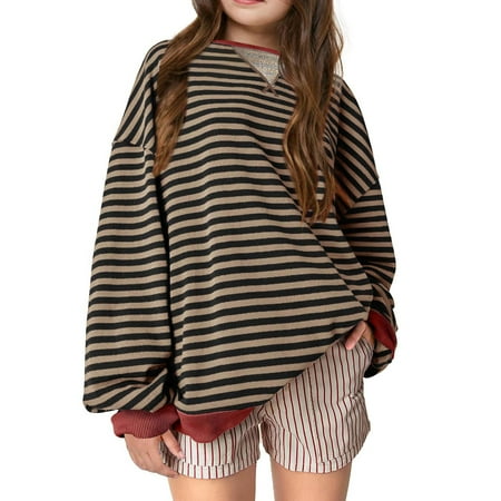 Qhnvtd Sweatshirts for Kids Oversized Striped Pullover Tops Crewneck Long Sleeve Baggy Loose Casual Pullover Tops Color Block Classic Sweater Tops
Qhnvtd Sweatshirts for Kids Oversized Striped Pullover Tops Crewneck Long Sleeve Baggy Loose Casual Pullover Tops Color Block Classic Sweater Tops