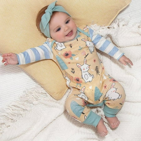 RPVATI Unisex-Baby Long-Sleeve Cartoon Romper Infant Easter Romper with Headband Summer Full Rabbit Printed Clothes 3M-24M
RPVATI Unisex-Baby Long-Sleeve Cartoon Romper Infant Easter Romper with Headband Summer Full Rabbit Printed Clothes 3M-24M