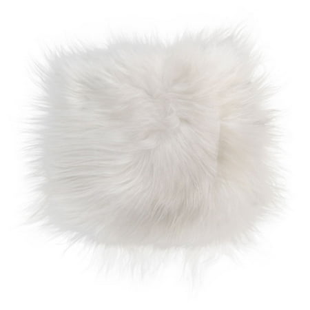 15 X 15 X 2 White Sheepskin Square Chair Pad