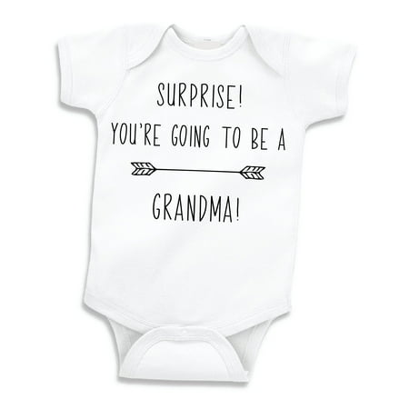 Bump and Beyond Designs Suprise Pregnancy Announcement Grandma Newborn Bodysuit (0-3 Months White)
Bump and Beyond Designs Suprise Pregnancy Announcement Grandma Newborn Bodysuit (0-3 Months White)