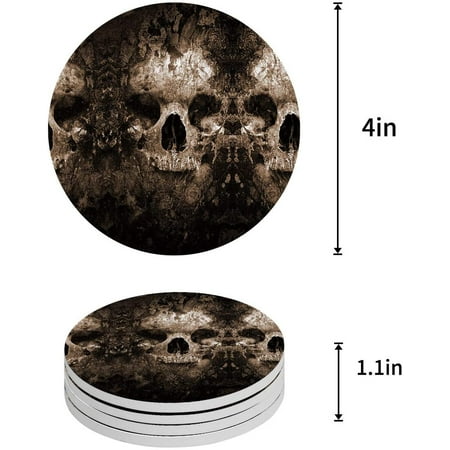 ZHANZZK Skeleton Art Skull Set of 8 Round Coaster for Drinks Absorbent Ceramic Stone Coasters Cup Mat with Cork Base for Home Kitchen Room Coffee Table Bar Decor
ZHANZZK Skeleton Art Skull Set of 8 Round Coaster for Drinks Absorbent Ceramic Stone Coasters Cup Mat with Cork Base for Home Kitchen Room Coffee Table Bar Decor