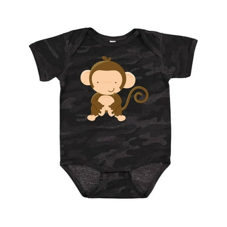 Inktastic Happy Monkey Gift Baby Boy or Baby Girl Bodysuit