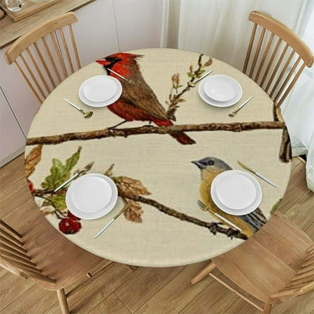 Sheronv Birds Branch Berries Round Table Cover Stain Resistant Washable for Indoor Outdoor Kitchen Dining Wedding Parties Tablecloth for Picnic Camping and Indoor Kitchen Dining Party 
Sheronv Birds Branch Berries Round Table Cover Stain Resistant Washable for Indoor Outdoor Kitchen Dining Wedding Parties Tablecloth for Picnic Camping and Indoor Kitchen Dining Party