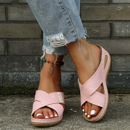 Voncos Slippers for Women- Fashion Women s Casual Slippers Peep Toe Platform Soft Walking Shoe With Arch Support Clearance Shoes Pink 9
Voncos Slippers for Women- Fashion Women s Casual Slippers Peep Toe Platform Soft Walking Shoe With Arch Support Clearance Shoes Pink 9