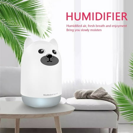 Mittory Portable Humidifier 600 ml Cool Mist Humidifier with Night Light -New