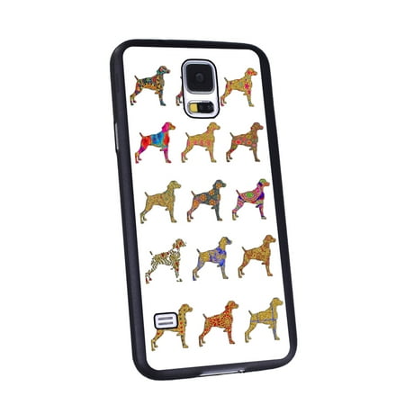 KuzmarK Samsung Galaxy S5 Black Cover Case - Weimaraner Gold Dog