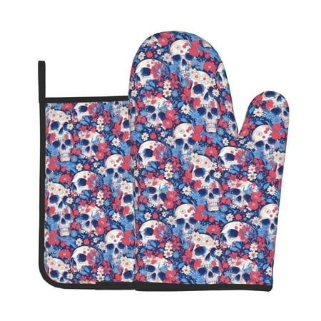 Bingfone daisy Skull red flower Print Oven Mitts Pot Holders Set 2 PCS for Kitchen for Cooking Grilling Baking BBQ Pot Holders Cook Essentials
Bingfone daisy Skull red flower Print Oven Mitts Pot Holders Set 2 PCS for Kitchen for Cooking Grilling Baking BBQ Pot Holders Cook Essentials